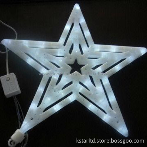 LED star light, milky color, 40 x 40cm, with 48pcs LED, clear cable, 1m lead wire and plug